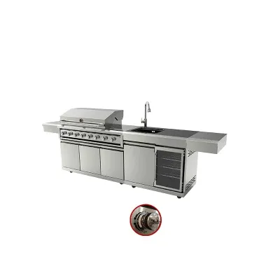 Free Combination BBQ Grill Basket Family Gathering Garden Type with Burner