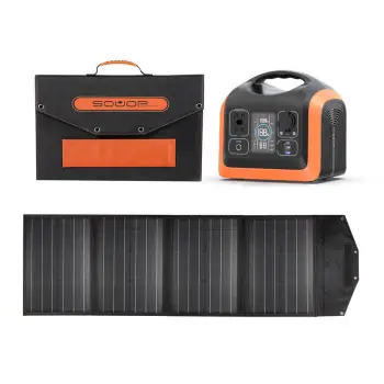 12V Foldable Monocrystalline Solar Panel 100W Waterproof Portable Power Station for Camping - Dropship