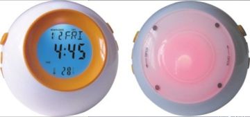 Seven Colors Led Light Flashing, Electronic Digital Desk Calendar With Display Of Time