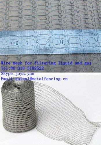 Wire mesh for filtering liquid and gas