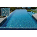 New Design Silver Mosaic Glass Blue Pool Tile