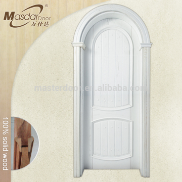 Arched interior wooden door designs of residential house