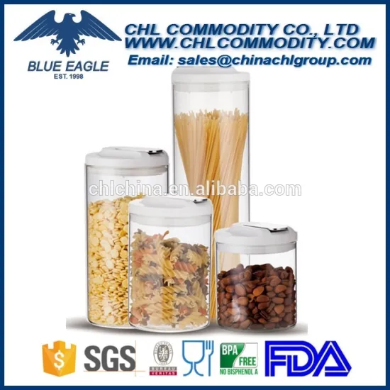 High quality glass storage jar with tap