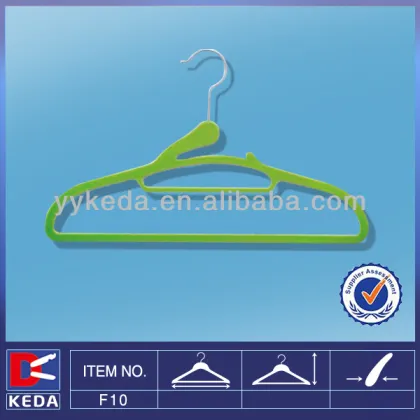 Velvet flocking white coat hangers