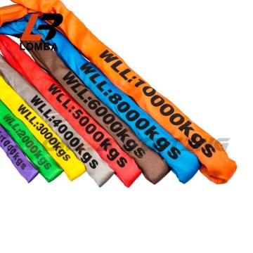 Heavy Duty Soft Round Lifting Textile Sling with Safety Factor 6:1