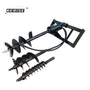 Hydraulic Skid Steer Ground Drill: Earth Auger Attachment for Hole Digging and Drilling