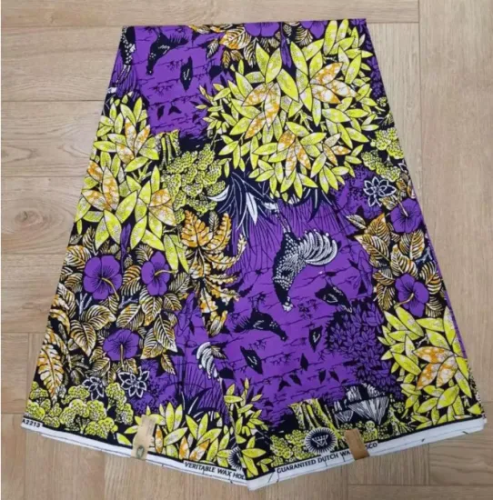 Hollandais real fabric African wax high quality 100%cotton Ankara wax fabric for making dresses African style 6 yards