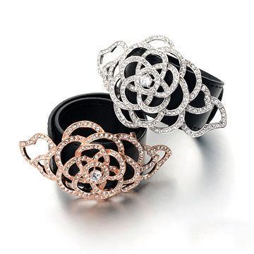 Silicone bracelet, big rose and two color available