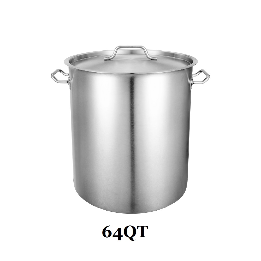 64QT 3-Ply Clad Base Induction Ready Stockpot