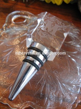 New Faceted Clear Crystal Bottle Stopper MH-QT0401