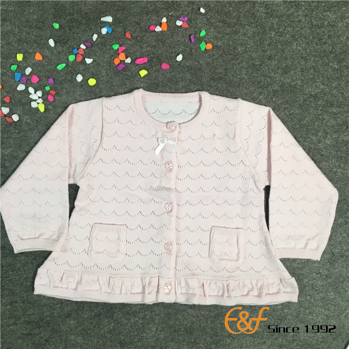 Pointelle Weave Sweater for Baby Girls