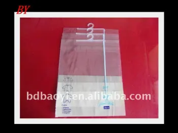 plastic packaging bags with hook for underwear