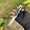 Coltello da utilità in acciaio compatto d2 - manico CNC Craft con impugnatura G10 per esterno, EDC e uso tattico