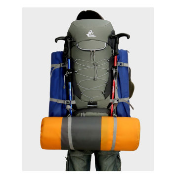 Ransel Hiking Ransel Waterproof 75L dengan penutup hujan untuk trekking luar ruangan