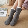 Herren strickten dicke Fuzzy -Slipper -Socken