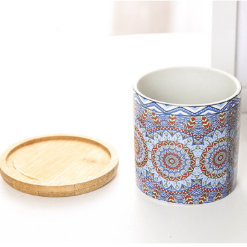 Geometric Simple Mandala Ceramic Pot for Succulents