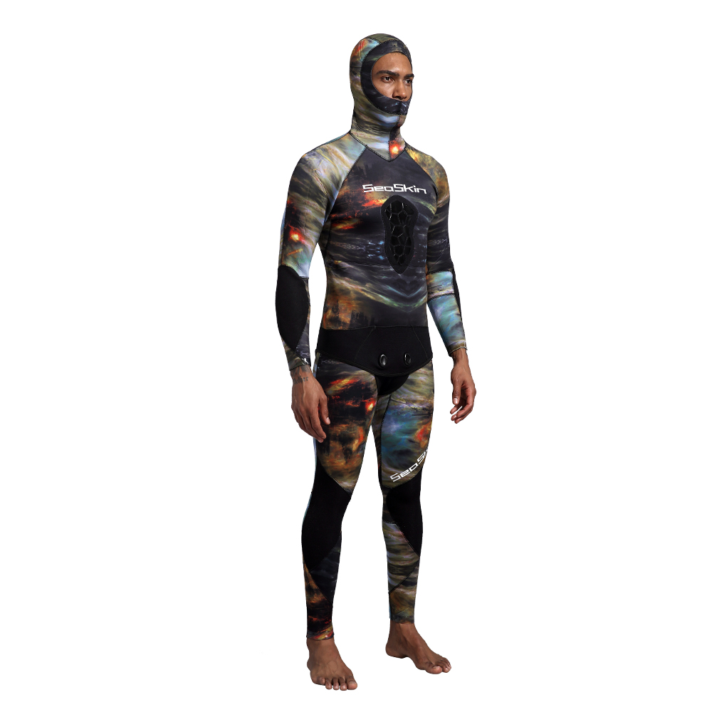 Seaskin Mens 3mm สองชิ้นเปิดเซลล์ Wetsuit