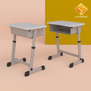 Z-shaped steel-plastic desk
