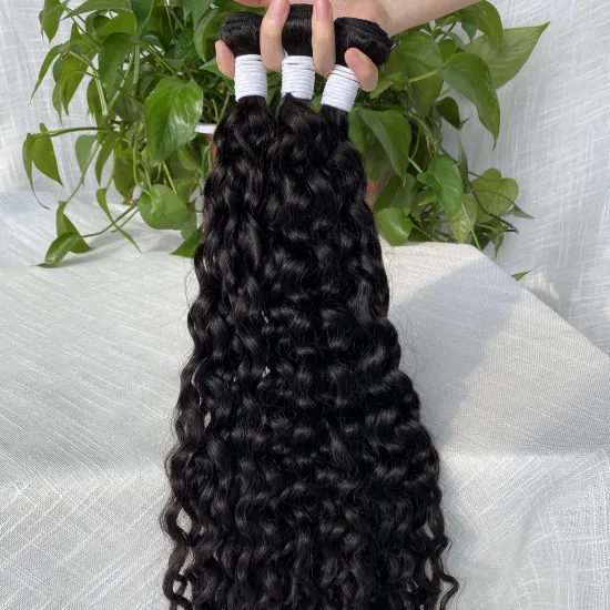 wholesale cheapest brazilian raw virgin human with middle part closure hook curly super double drawn hair bundles