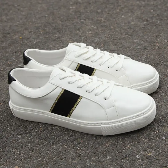 2021 PU side wide webbing men sports shoes