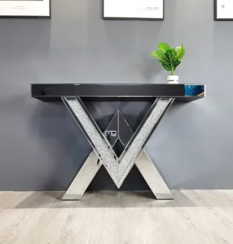 Glass table for porch decoration