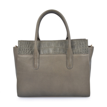 Sac à bandoulière en cuir gaufré à motif crocodile pour femmes