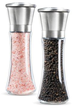 Glass Salt and Pepper Grinder Set