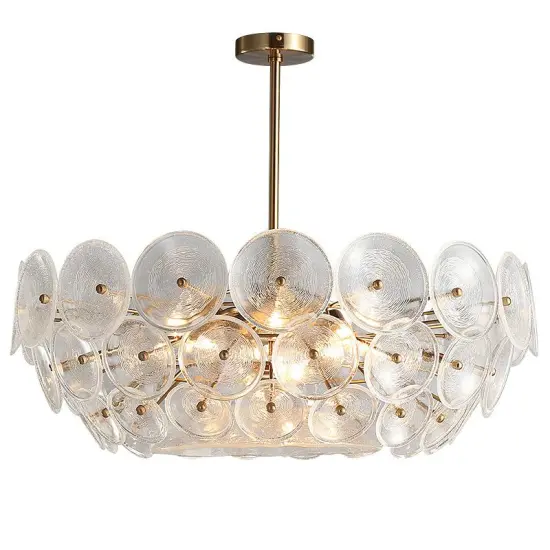 INSHINE Round White Glass Abstract Pendant Light