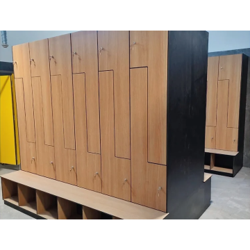 fitness center clothes locker with hanging rods