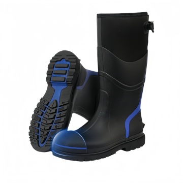 Men's Rubber Work Boots with Steel Toe And Shank, Waterproof And Anti-Slip,Durable Brown Rubber Boot for Construction