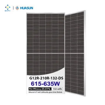 630W-635W Huasun Hs-210R-132-Ds Bifacial HJT Half Cell Solar Modules: High-Efficiency 550-635 Watt Solar Panels