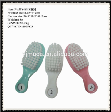 2017 new design colorful plastic baby hair brush