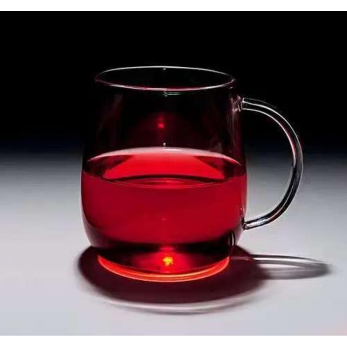 Taza de jugo de vidrio resistente al calor de la taza de cristal hecha a mano