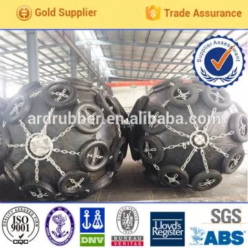 Collision resistant performance pneumatic marine cylinder rubber fender
