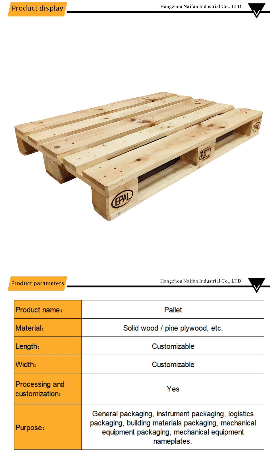 Logistics Shipping Solid Wood Cardboard Pallet