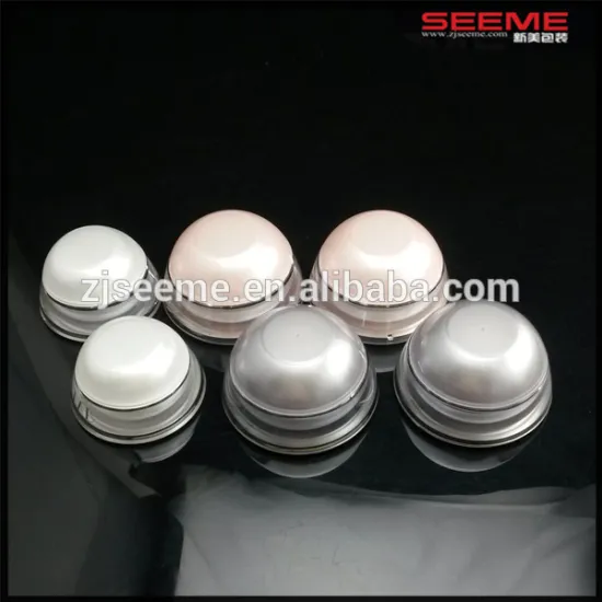 Pearl white cosmetic plastic eye cream jar body scrub containers