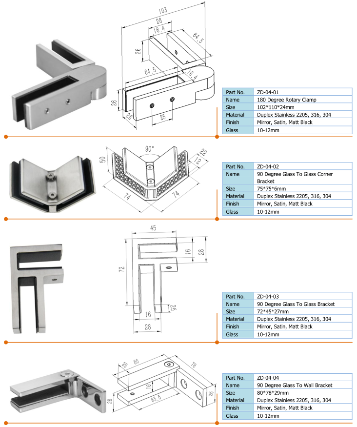 Glass Railing Clamp Picture