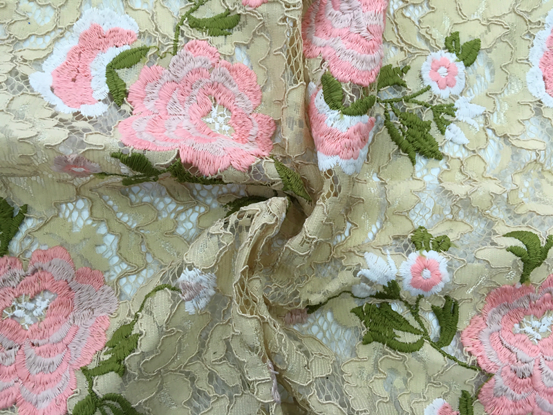 Nylon Cotton Lace Embroidery Fabric