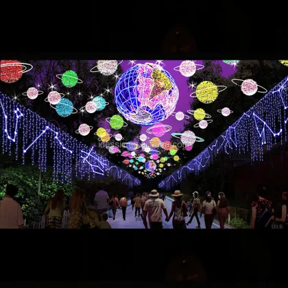 3D Illuminated Christmas Tree Balls for Winter Wonderland Garden Lights