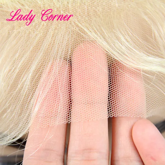 Factory price transparent lace samll/average/large capp 613 blonde human hair full lace wig