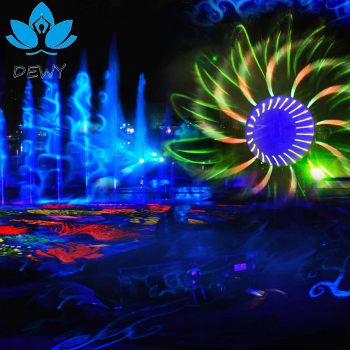 Экрани рақси рақси мусиқӣ Обро дар беруни бино нишон медиҳад