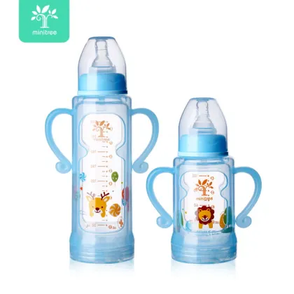 Glass Baby Feeding Bottle New Born Borosilicate Feeding Set 240ml Food Grade Baby Bottle