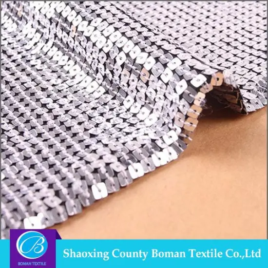 Fabrics supplier High quality Elegant Embroidery mesh sequin fabric
