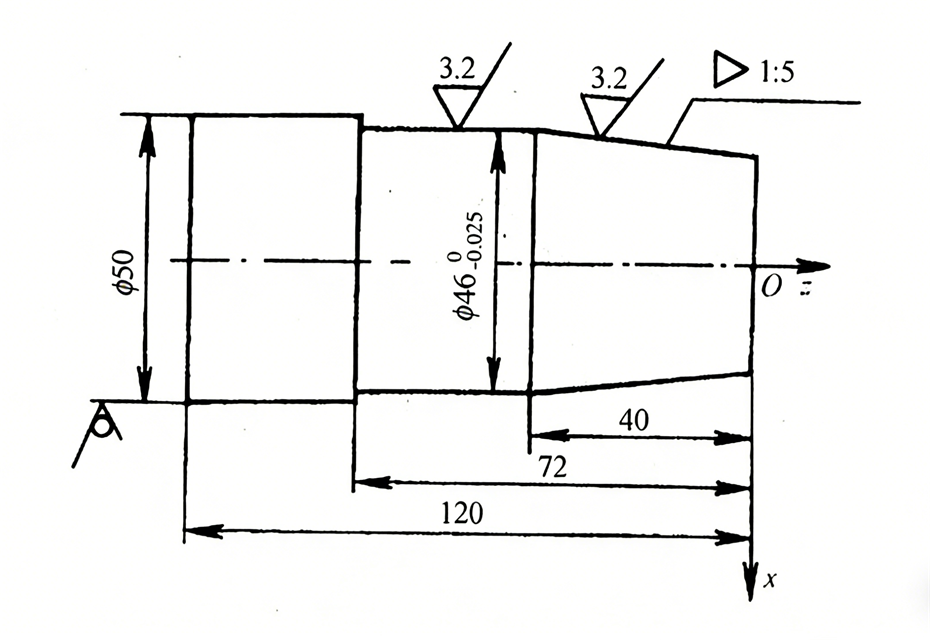 Drawings for CNC turning of shaft parts