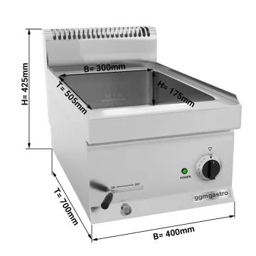 Commercial Food Warmer 1200W Electric Countertop Buffet Bain Marie Food Warmer