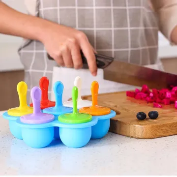 Mini Ice Mold Pops Ice Cream Ball Lolly Maker Popsicle Molds Baby Diy Food Supplement Tool Fruit Shake Ice Cream Mold #T1P