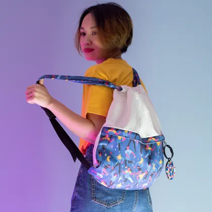 Drawstring design monogram canvas BBB 0 bag