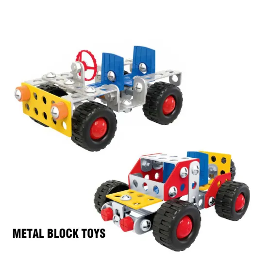 Wholesale 90-PCS Metal Building Blocks for Truck Engine Assembly and DIY Play, Ideal for Kids