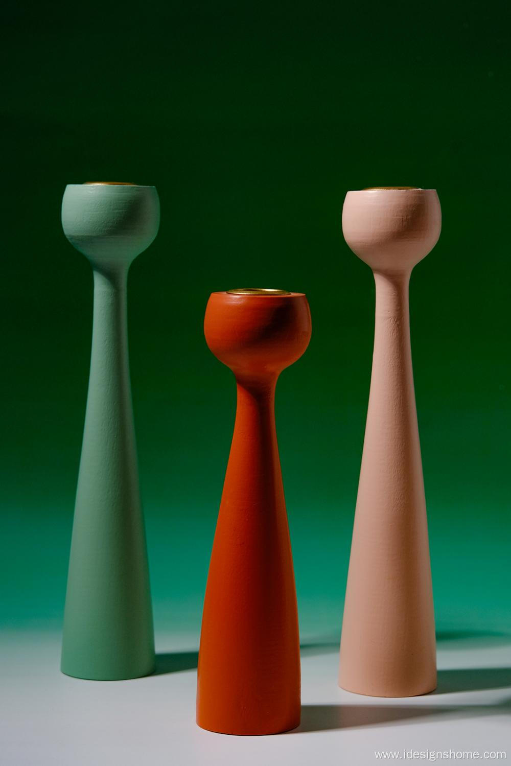 Wooden Regular Candle Holder Set