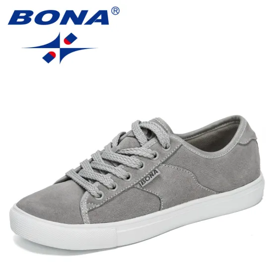 BONA 2021 New Designers Leisure Sneakers Breathable Skateboard Shoes Women Trainers Sports Shoes Jogging Footwear Feminimo Comfy